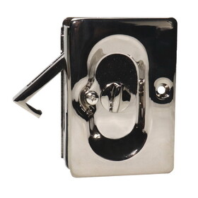 Emtek 2102US14 Priv Pocket Door Lock Polished Nickel Finish