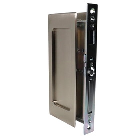 Emtek 2114US15134 Modern Rectangular Passage Pocket Door Mortise Lock for 1-3/4" Door Satin Nickel Finish