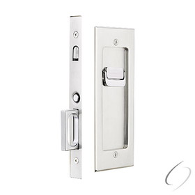 Emtek 2115US15138 Modern Rectangular Privacy Pocket Door Mortise Lock for 1-3/8" Door Satin Nickel Finish