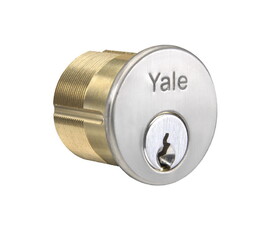 ASSA Abloy Accentra 2153E1R626118 1-1/8" 6 Pin Mortise Cylinder with Para Keyway US26D (626) Satin Chrome Finish