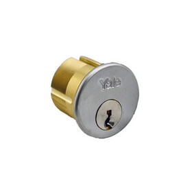 ASSA Abloy Accentra 2153GE626118 1-1/8" 6 Pin Mortise Cylinder with GE Keyway US26D (626) Satin Chrome Finish