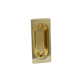 Ives Commercial 22B3 Solid Brass Rectangular Flush Pull Bright Brass Finish