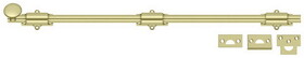 Deltana 24SB3-UNL 24" Surface Bolt; Heavy Duty; Unlacquered Bright Brass Finish