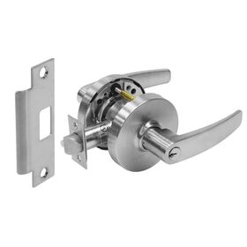 Sargent Storeroom Closet Lever Lock Grade 1 with B Lever and L Rose with LA Keyway and ASA Strike Satin Chrome Finish