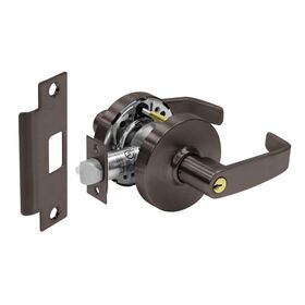 Sargent 2810G04LL10B Storeroom Closet Lever Lock Grade 1 with L Lever and L Rose with LA Keyway and ASA Strike Oil Rubbed Bronze Finish