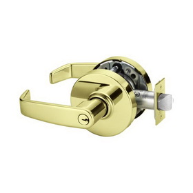 Sargent 2810G37LL03 Classroom Cylindrical Lock Grade 1 with L Lever and L Rose and ASA Strike and LA Keyway Bright Brass Finish