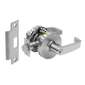 Sargent Lever Lock Grade 1 with L Lever and L Rose with Small Format IC Prep Less Core and ASA Strike Satin Chrome Finish