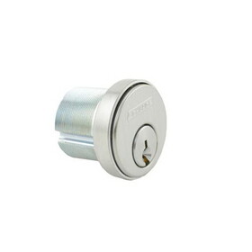 Schlage Commercial 30001C123626118 1-1/8" Mortise Cylinder C123 Keyway with Compression Ring and Spring and L Cam Satin Chrome Finish