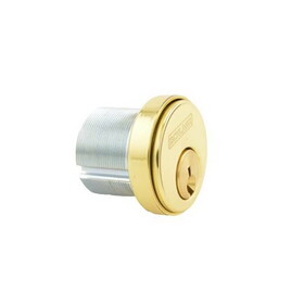 Schlage Commercial 30001C605118 1-1/8" Mortise Cylinder C Keyway with Compression Ring and Spring and L Cam Bright Brass Finish