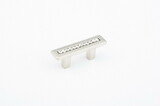 Schaub 301-15 32mm Center to Center Skyevale Cabinet Pull with Crystals Satin Nickel Finish