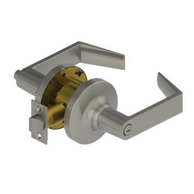 Hager Withnell Lever Privacy Cylindrical Lock Satin Chrome Finish