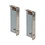 PAIR OF LONG AUTOMATIC WOOD SATIN CHROME BY SATIN STAINLESS STEEL FINISH