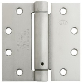 Ives Commercial 3SP1412652 4-1/2" x 4-1/2" Standard Weight Spring Hinge Satin Chrome Finish