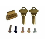 Schlage Commercial 40100C145606 Cylinder with Multiple Tailpieces C145 Keyway 0-Bitted Satin Brass Finish