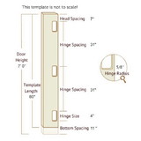 Templaco 40370 7 Foot Full Length Template for Three 1/4