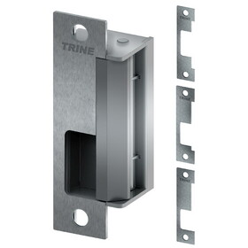 Trine 410032D 4-7/8" Fire Rated Electric Strike for Mortise Locks with a Deadbolt Satin Stainless Steel Finish