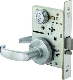 Best 45H7D14H626RH Mortise Lock Storeroom 14 Lever with H Rose Right Hand with 7 Pin Housing Less Core Satin Chrome Finish