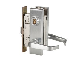 Best 45H7D15J626RH Mortise Lock Storeroom 15 Lever with J Escutcheon Right Hand with 7 Pin Housing Less Core Satin Chrome Finish