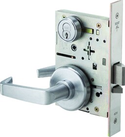 Best 45H7R15H626RH Mortise Lock Classroom 15 Lever with H Rose Right Hand with 7 Pin Housing Less Core Satin Chrome Finish