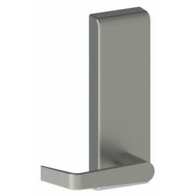 Hager 47BEWTNALMRH Blank Escutcheon Outside Exit Device Trim with Right Hand Withnell Leve Aluminum Finish
