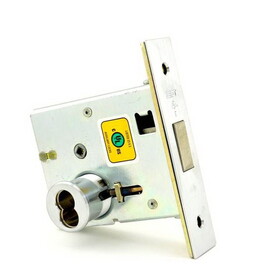 Best 48H7K626 48H Series Mortise Deadlock Single Cylinder with 7 Pin Housing Less Core Satin Chrome Finish