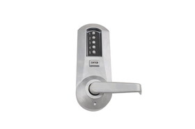 Kaba Simplex 5031BWL26D Mechanical Pushbutton Cylindrical Lock with Interior Combination Change; 2-3/4" Backset; Best Prep and Winston Lever Satin Chrome Finish