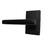 Emtek 5112FRLUS19LH Freestone Lever Left Hand 2-3/8" Backset Passage with Modern Rectangular Rose for 1-1/4" to 2" Door Flat Black Finish, Price/EA