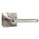 Emtek 5122HLOUS15RH.RLS Helios Lever Right Hand 2-3/8" and 2-3/4" Backset with Radius Latch Strike Keyed Entry with Square Rose for 1-3/8" to 2-1/16" Door Satin Nickel Finish, Price/EA