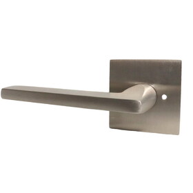 Emtek 5210HLOUS15LH.RLS Helios Lever Left Hand 2-3/8" Backset with Radius Latch Strike Privacy with Square Rose for 1-1/4" to 2" Door Satin Nickel Finish