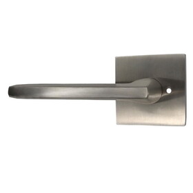Emtek 5210HLOUS15RH.RLS Helios Lever Right Hand 2-3/8" Backset with Radius Latch Strike Privacy with Square Rose for 1-1/4" to 2" Door Satin Nickel Finish