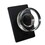 Emtek 5212MDCUS19 Modern Disc Glass Knob 2-3/8" Backset Privacy with Modern Rectangular Rose for 1-1/4" to 2" Door Flat Black Finish, Price/EA