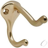 Ives Commercial 571B3 Solid Brass Coat and Hat Hook Bright Brass Finish