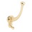 Ives Commercial 571A3 Aluminum Coat and Hat Hook Bright Brass Finish, Price/each