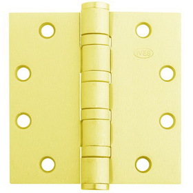 Ives Commercial 5BB1412632 4-1/2" x 4-1/2" Five Knuckle Ball Bearing Standard Weight Hinge Bright Brass Finish