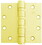 Ives Commercial 5BB1412632 4-1/2" x 4-1/2" Five Knuckle Ball Bearing Standard Weight Hinge Bright Brass Finish, Price/each