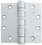 Ives Commercial 5BB1412652NRP 4-1/2" x 4-1/2" Five Knuckle Ball Bearing Standard Weight Hinge Non Removable Pin Satin Chrome Finish, Price/each