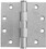 Ives Commercial 5PB1412652 4-1/2" x 4-1/2" Five Knuckle Plain Bearing Standard Weight Hinge Satin Chrome Finish, Price/each