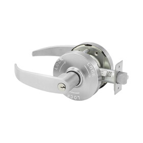 Sargent 6010XG05LP26D Entry Office (F109) Cylindrical Lever Lock Grade 1 with P Lever and L Rose with Large Format IC Prep Less Core and ASA Strike Satin Chrome Finish