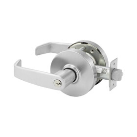 Sargent 6010XG17LL26D Utility Asylum Institutional (F87) Double Cylinder Cylindrical Lever Lock Grade 1 with L Lever and L Rose with Large Format IC Prep Less Core and ASA Strike Satin Chrome Finish