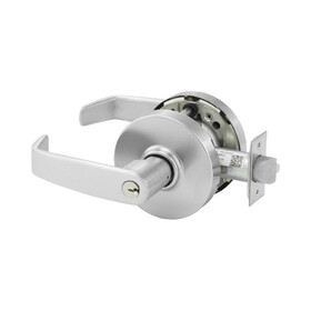 Sargent 6010XG37LL26D Classroom (F84) Cylindrical Lever Lock Grade 1 with L Lever and L Rose with Large Format IC Prep Less Core and ASA Strike Satin Chrome Finish
