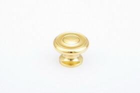 Schaub 704-03 1-1/2" Colonial Cabinet Knob Bright Brass Finish