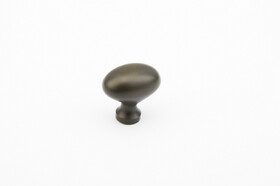 Schaub 719-10B 1-3/8" Oval Country Traditional Cabinet Knob Oil Rubbed Bronze Finish