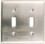 Rusticware 785SN Double Toggle Switch Plate Satin Nickel Finish, Price/each