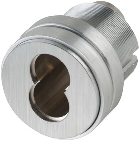 Schlage Commercial 80102626 Small Format Interchangeable Core Mortise Cylinder with Standard Cam; Compression Ring; and 1/4" Blocking Ring Satin Chrome Finish