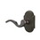 Emtek 5210HECUS19RH Hercules Lever Right Hand 2-3/8" Backset Privacy With Square Rose for 1-1/4" to 2" Door Flat Black Finish