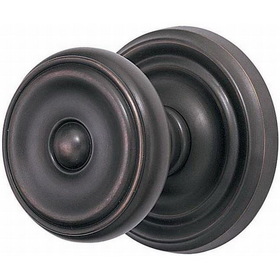 Emtek 8100WUS10B Waverly Knob Passage With Regular Rose for 1-1/4" to 2" Door Oil Rubbed Bronze Finish