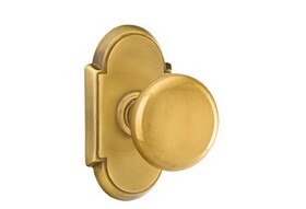 Emtek 8208PUS7 Providence Knob 2-3/8" Backset Privacy with # 8 Rose for 1-1/4" to 2" Door French Antique Brass Finish