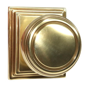 Emtek 8261NWUS7 Norwich Knob 2-3/8" Backset Privacy with Wilshire Rose for 1-1/4" to 2" Door French Antique Brass Finish