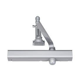 Norton 8301H689 Adjustable Hold Open Surface Mount Door Closer with Slim Line Cover and Sex Nuts Aluminum Finish