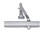 Norton 8301H689 Adjustable Hold Open Surface Mount Door Closer with Slim Line Cover and Sex Nuts Aluminum Finish, Price/each